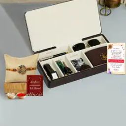 Peacock Rakhi with Card & Roli-Chawal Set-39