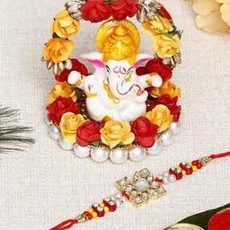 Rakhi with Ganesha Idol & Roli Chawal-image-11