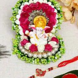 Rakhi with Ganesha Idol & Roli Chawal-43