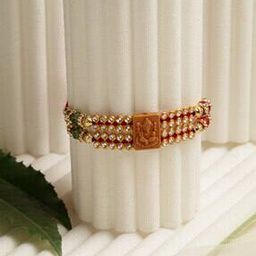 Ganesha Rakhi with Stones Accent-25