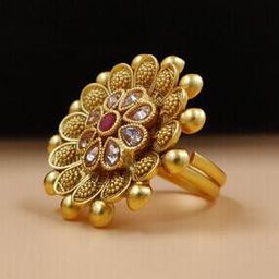 Women Gold-Plated Adjustable Ring-image-71