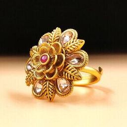Women Gold-Plated Adjustable Ring-34