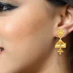 vighnaharta fashion jewellery Women Gold-Plated Jhumka Earrings-picture-35