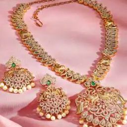 Women Gold-Plated Cubic Zirconia-Studded Necklace & Earrings-image-3