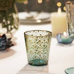 Green and Blue Gold Overlay Drinking Glasses-image-5