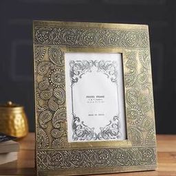 Wooden Photo Frame with Brass Embossment-22
