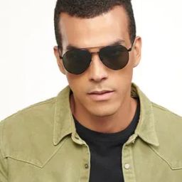 Unisex Polarized and UV Protected Aviator Sunglasses -VC S13110-43
