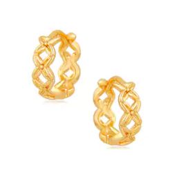 Men Gold-Plated Hoop Earrings-image-90