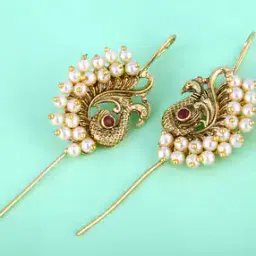 vighnaharta fashion jewellery Women Peacock Ear Cuffs-picture-2