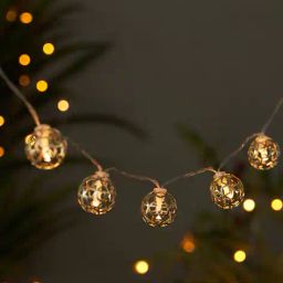 home centre 10-Bulb Serena Slice Moroccan Balls LED String Lights image 1