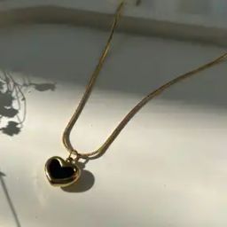 Women Gold-Plated Heart Pendant with Chain-image-13