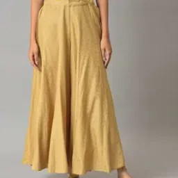 Foil Print Mid-Rise Palazzos-image-22