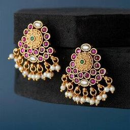 fabindia Stone-Studded Stud Earrings-picture-22
