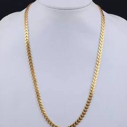Gold-Plated Leaf-Design Chain-47