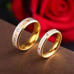 Set of 2 Gold-Plated Band Rings-43