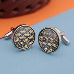 Silver-Plated Stone-Studded Cufflinks-picture-28