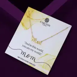 18 KT Gold Plated 'Mom' Pendant Chain - FJN4102-image-74
