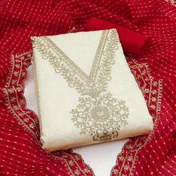 Women Embellished 3-Piece Unstitched Dress Material-image-21