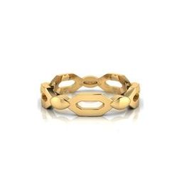 18 KT (750) Yellow Gold Band Ring-image-79