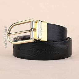 louis stitch Textured Reversible Belt For Men image 1