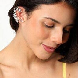 Gold-Plated Zirconia-Studded Ear Cuffs-image-2