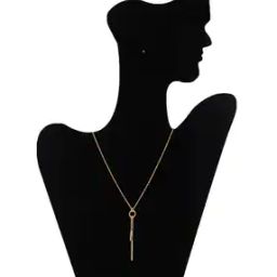 18 KT Gold Plated Dangling Chain Necklace - B523808N-image-3