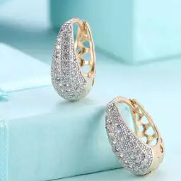 American Diamond Studded Hoop Earrings-41