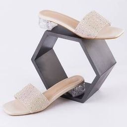 Women Embellished Chucky Heeled Sandals-image-12