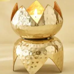 Corsica Kamal Metal Hammered Votive Holder-image-43