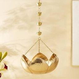 Metal Hammered Hanging Decorative Bowl-image-55