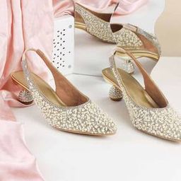 Women Kitten Heeled Sandals with Synthetic upper-image-14