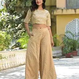 Women Floral Printed Silk Blouse-image-38