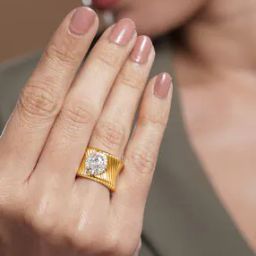 rubans Women Gold-Plated American Diamond-Studded Ring-picture-6