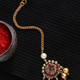 Gold-Plated Stone-Studded Mangtika-image-19