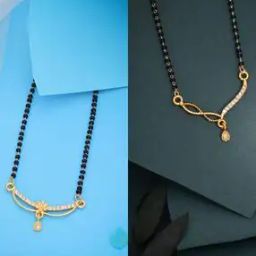 Pack of 2 Women Gold-Toned CZ-Studded Mangalsutra-image-128