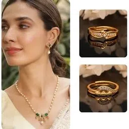 Women Stone-Studded Multi-Piece Jewellery Set-image-22