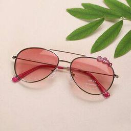 Girls Pink Lens Gold-Toned Aviator Sunglasses-CLSG063-image-51