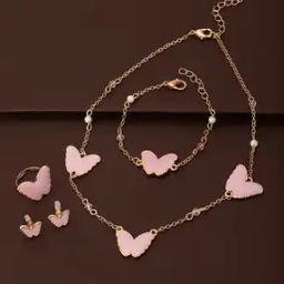Girls Rose Gold Plated Enamelled Jewellery Set - KJS058-picture-37