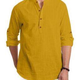 Men Mandarin Collar Short Kurta-image-70