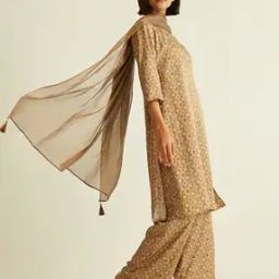 Tissue Dupatta with Tassel Accent-image-54