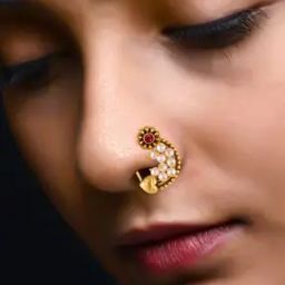 Gold-Plated Stone-Studded Nosepin-image-38