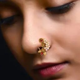 Gold-Plated Stone-Studded Nosepin-52