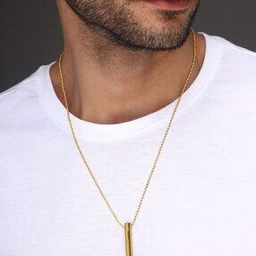 Men Brass Chain with Striking Pendant-52