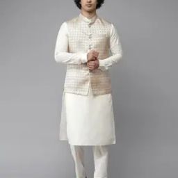 Men Floral Woven Slim Fit Nehru Jacket-picture-49