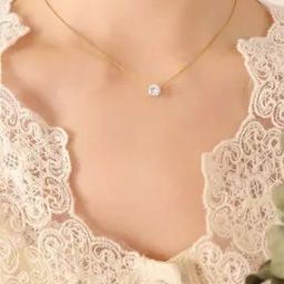 Women Diamond-Studded Short Necklace-18