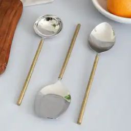 Set of 3 Stainless Steel Serving Spoons-21