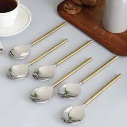 Set of 6 Gold Hammered Cutlery Set-49