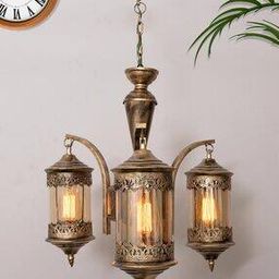 Oil Rubbed Glass Metal Jhoomar Lights-12