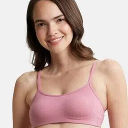 SS12 Wirefree Non-Padded Cotton Elastane Full Coverage Beginners Bra with Adjustable Straps-10