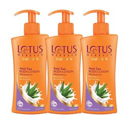 Lotus Herbals Set Of 3 Anti-Tan Body Lotion SPF 25 PA +++ - 250ml Each-1